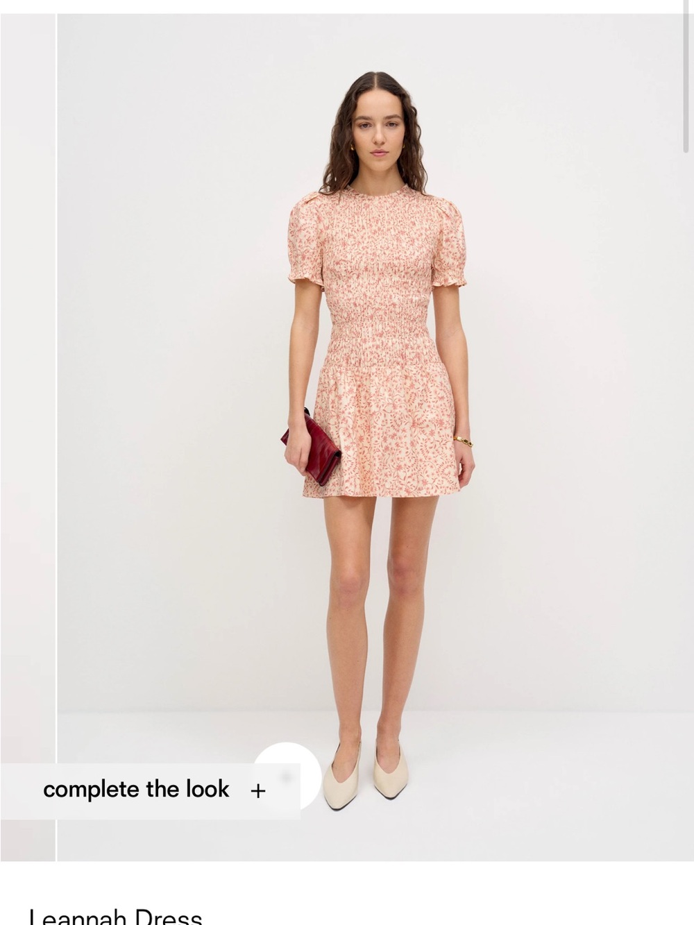 NWT Reformation CORRINE LEANNAH RUCHED MINI DRESS Size 8